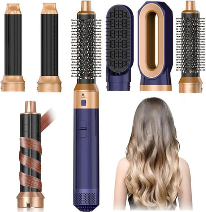Hair Dryer Brush 5 in 1, Negative Ion Blow Dryer Brush Set -110,000 RPM High-Speed Hot Air Brush Air Styler Curling Wrap Air Curler, Curling Iron Hair Styling Tools for Straight Curl Drying Smoothing