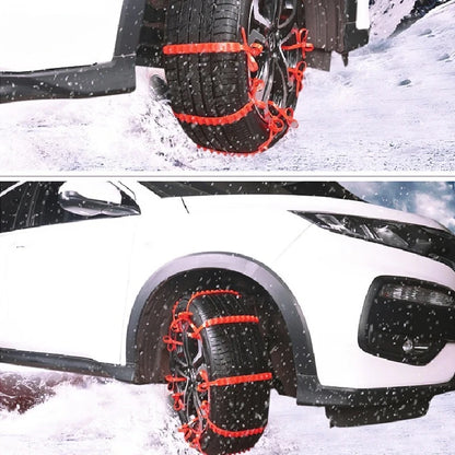 20/40Pcs Universal Emergency Snow Chains for Cars, Quick Installation Anti-Skid Tire Traction for Snow & Ice, Traction Aid