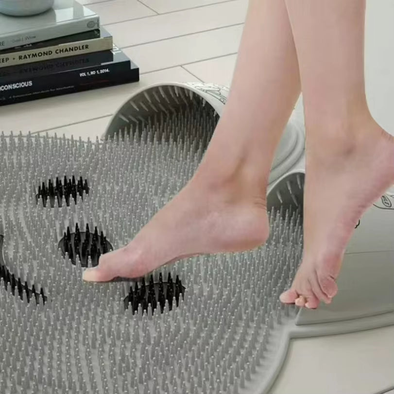 Silicone Massage Foot Mat Bathroom Non-Slip Mat Bath Foot Rubbing Artifact Foot Wash to Remove Dead Skin Shower Room Floor